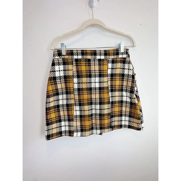 NWT Anthropologie Maeve button front plaid mini skirt size 4P - Picture 4 of 11